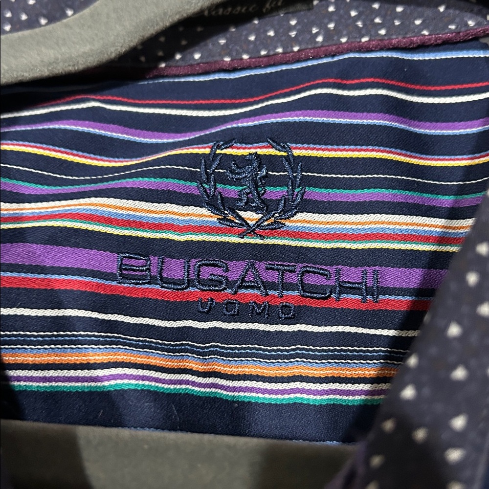 Bugatchi Uomo Striped Button Down Collared Shirt … - image 3